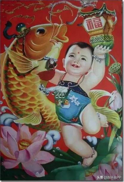 「招财纳福」年年有鱼的娃娃年画大集合，太萌太可爱了