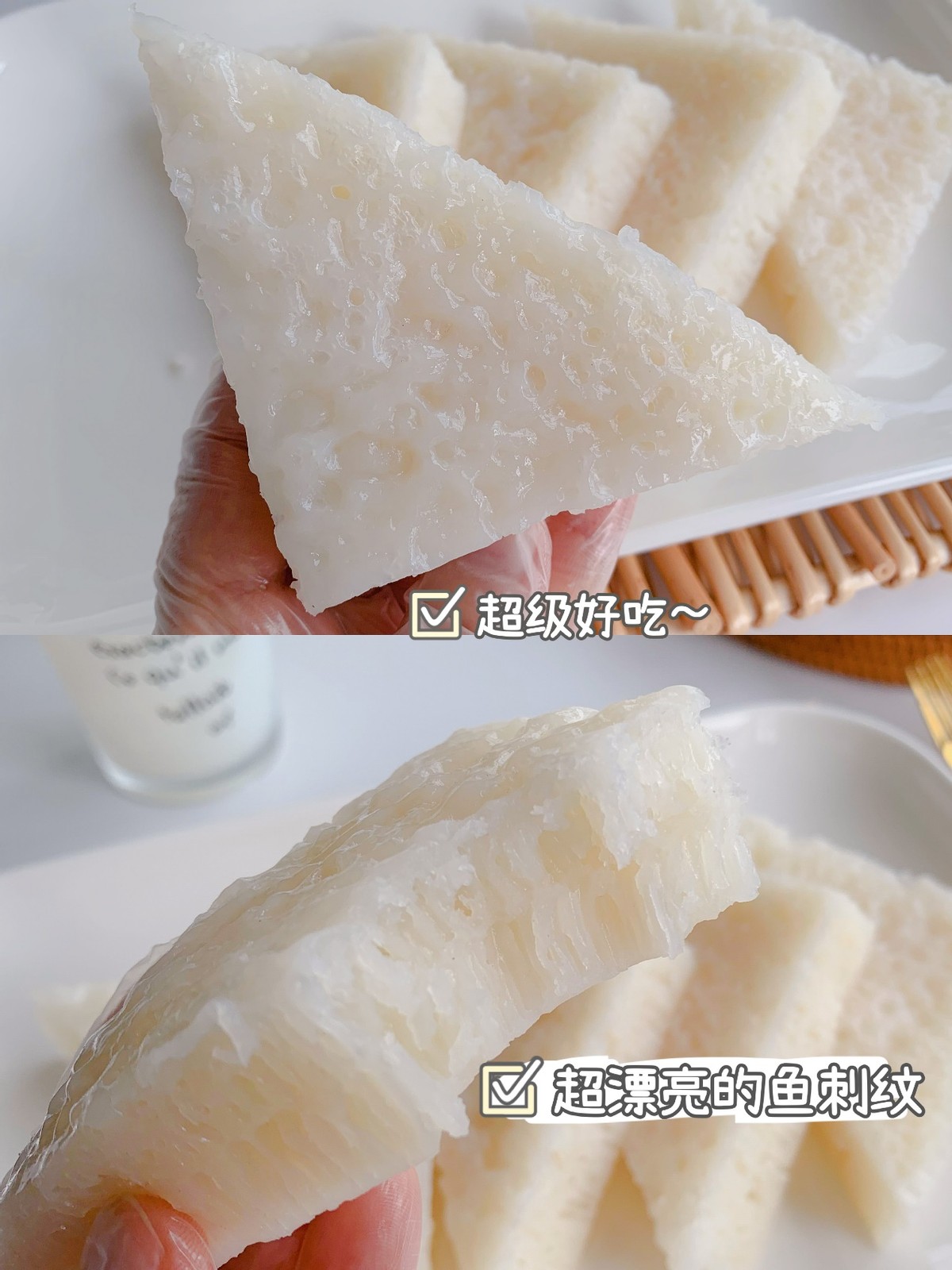 原来广式白糖伦教糕做法这么简单,1杯粘米粉1杯糖就能做,好吃弹牙