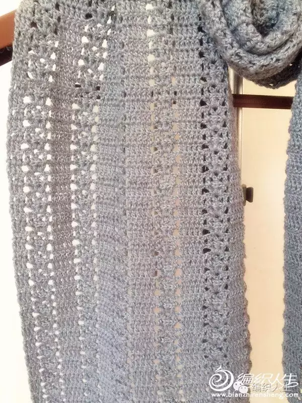 新手也能织的老少通吃 男女皆宜的一款钩针围巾（附图解）