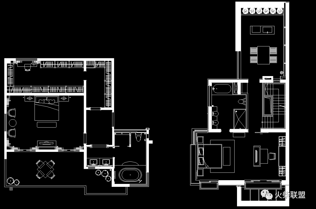 国内名师100套主卧平面格局CAD套图方案图库