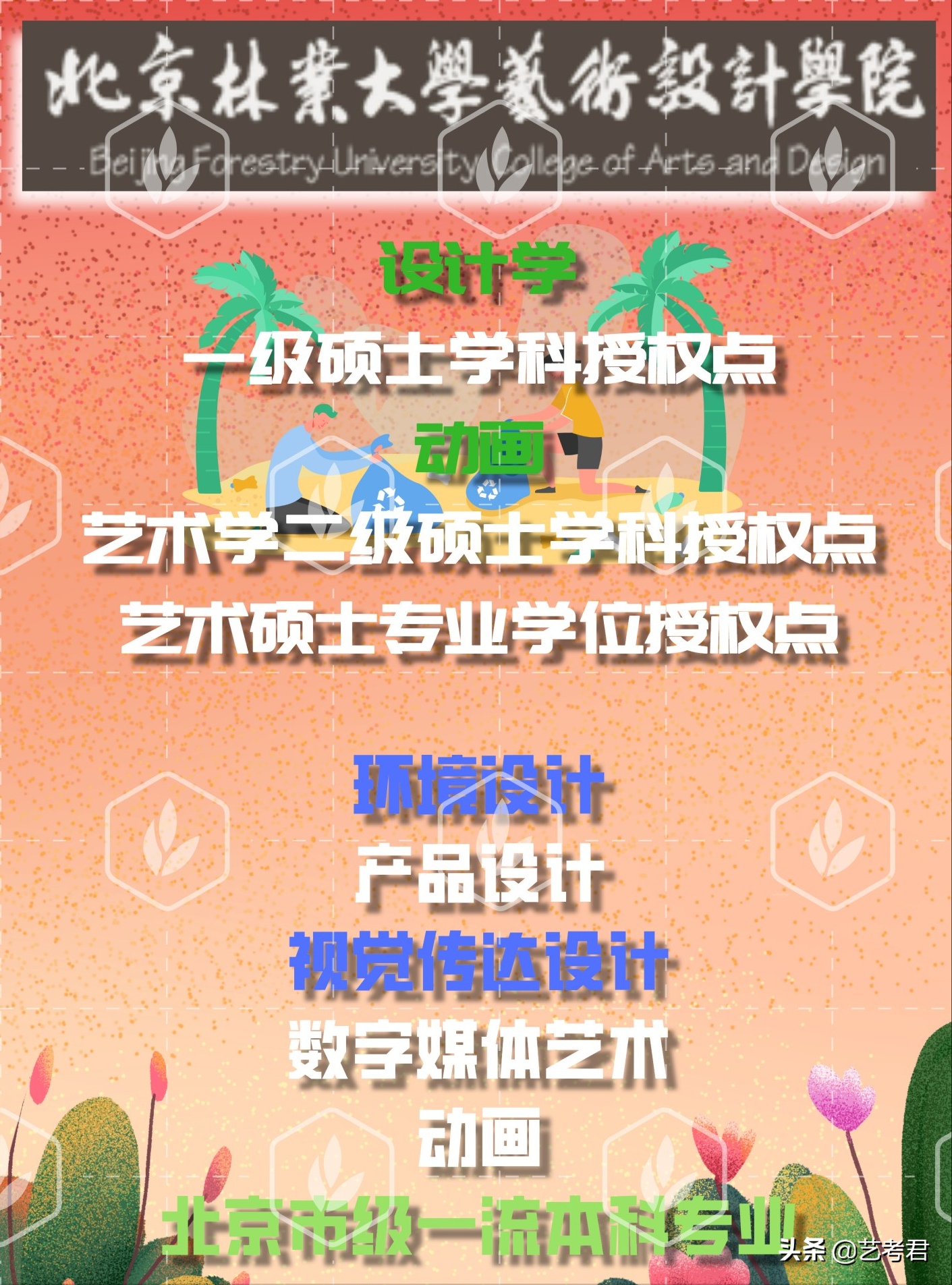 双一流建设重点高校北京林业大学：解读23省美术艺考生录取政策