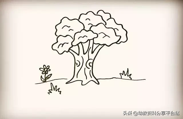 植树简笔画，教你超简单的大树简笔画