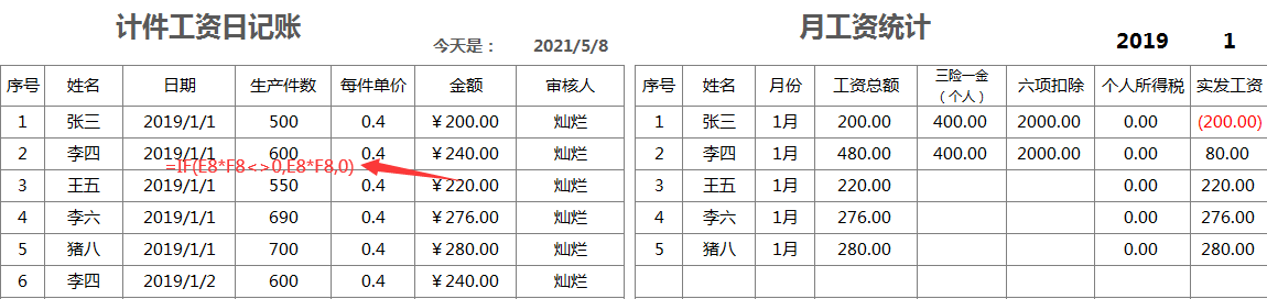 各类工资计算公式表格汇总，一键生成加班和年假工资，财务人收藏