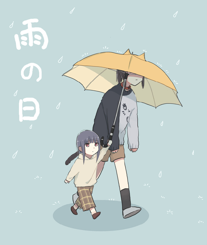 画师创作猫和主人的雨中小故事,画风好萌故事好逗