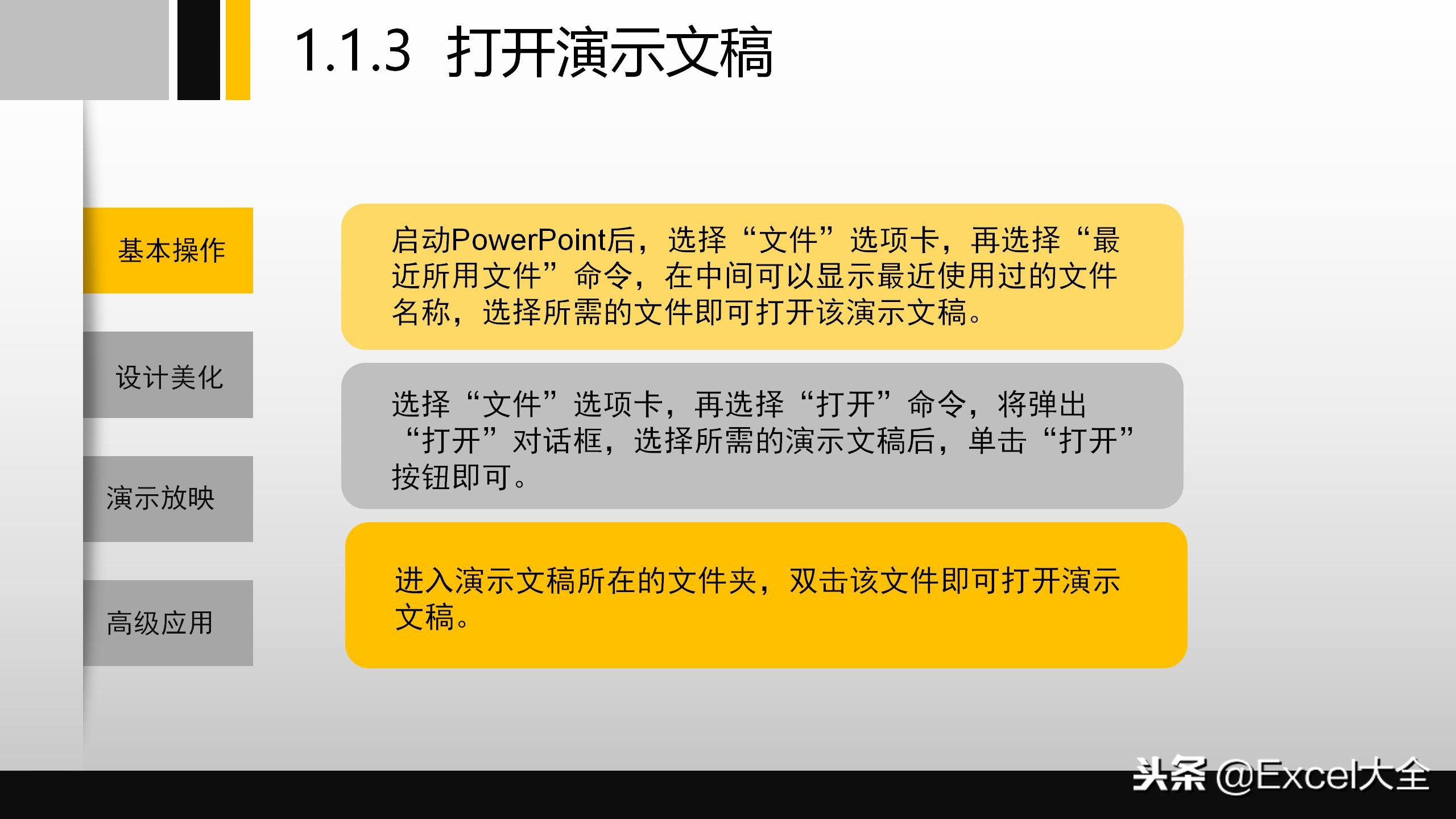 51页的PPT基础操作入门级培训课件，自学或培训职场新人都合适！