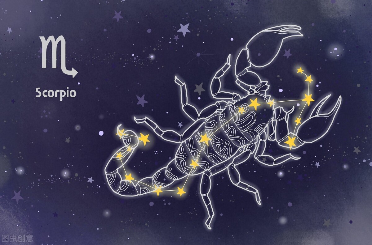 天蝎座,出生日期为10月24日-11月22日,守护星为冥王星,幸运花是龙胆花