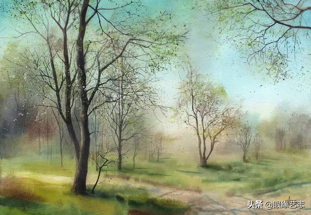 流年梦境，四季繁花。水彩伊人，临芳而画