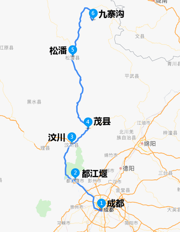 自己开车去九寨沟，竟然有5条路线？最后2条即将成为网红玩法