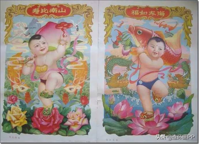 「招财纳福」年年有鱼的娃娃年画大集合，太萌太可爱了