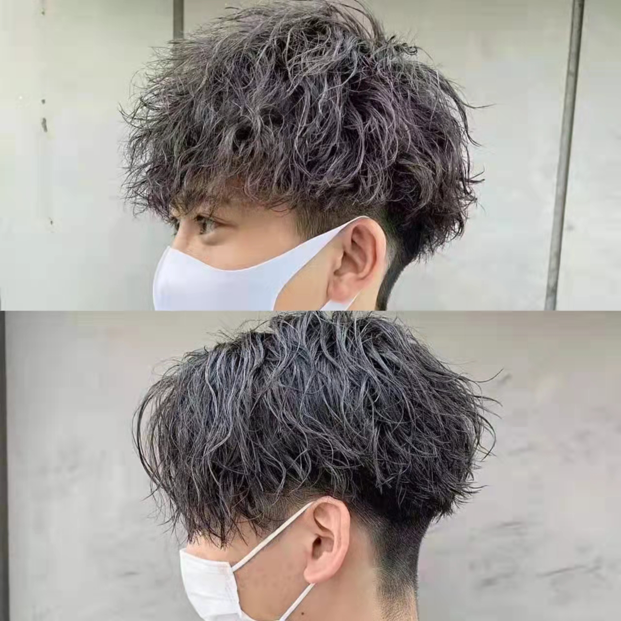 还有一点就是好打理,洗发后头发吹半干,用发蜡抓出凌乱的效果即可,不