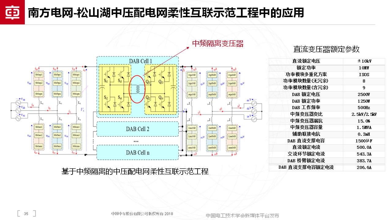 中车奇宏散热公司副总肖宁：用于直流变压器的MW级中频隔离变压器