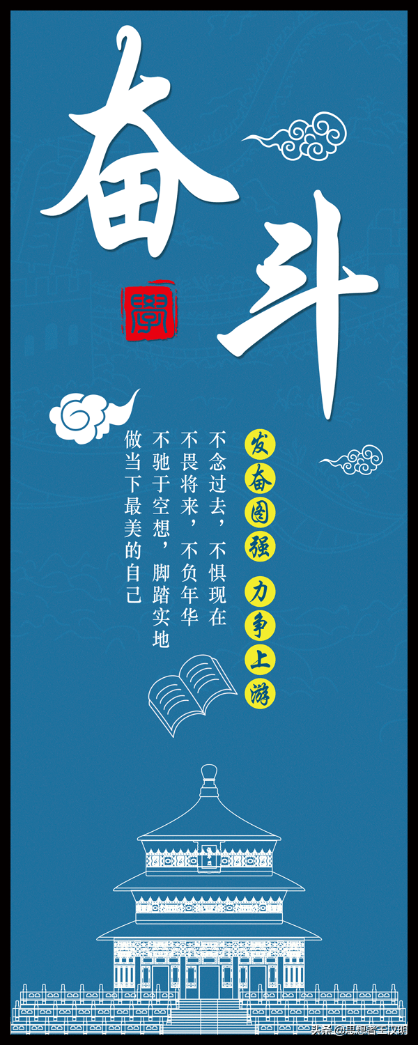 学校,教育,培训机构专用:励志标语挂画图8张