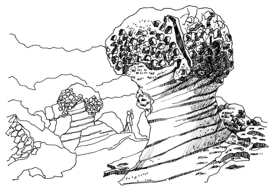 零基础钢笔画教程:分步骤讲解蘑菇石画法,注意疏密关系的表现