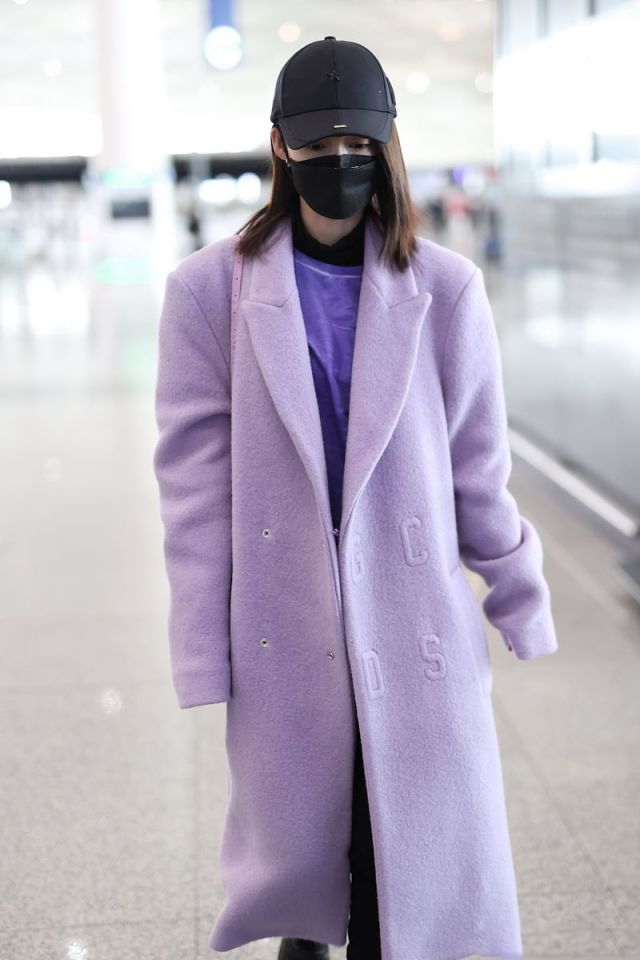 香芋紫大衣搭配图片图片