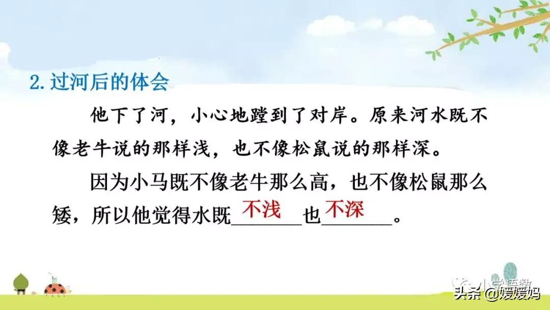 二年级下册语文课文14《小马过河》图文详解及同步练习