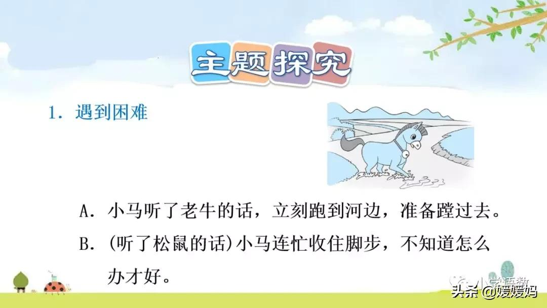 二年级下册语文课文14《小马过河》图文详解及同步练习