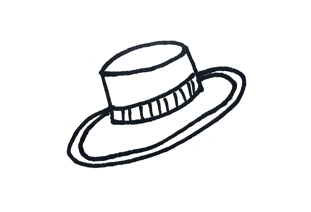 亲子简笔画帽子素材|15款卡通帽子的画法,简单易学