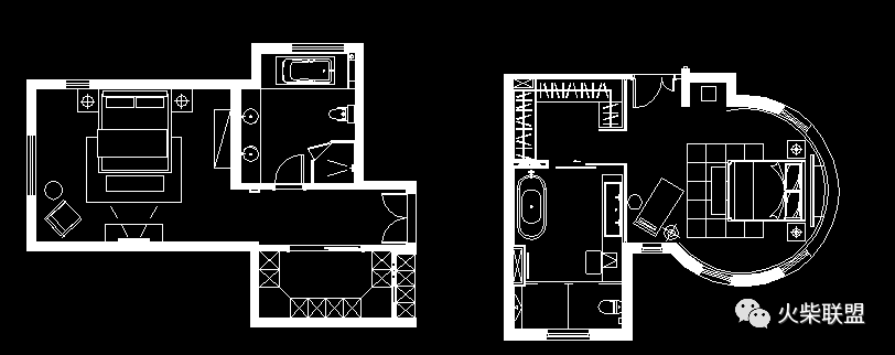 国内名师100套主卧平面格局CAD套图方案图库