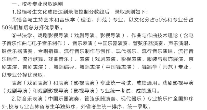 20所院校艺术专业录取原则盘点：这些院校对文化课要求最低
