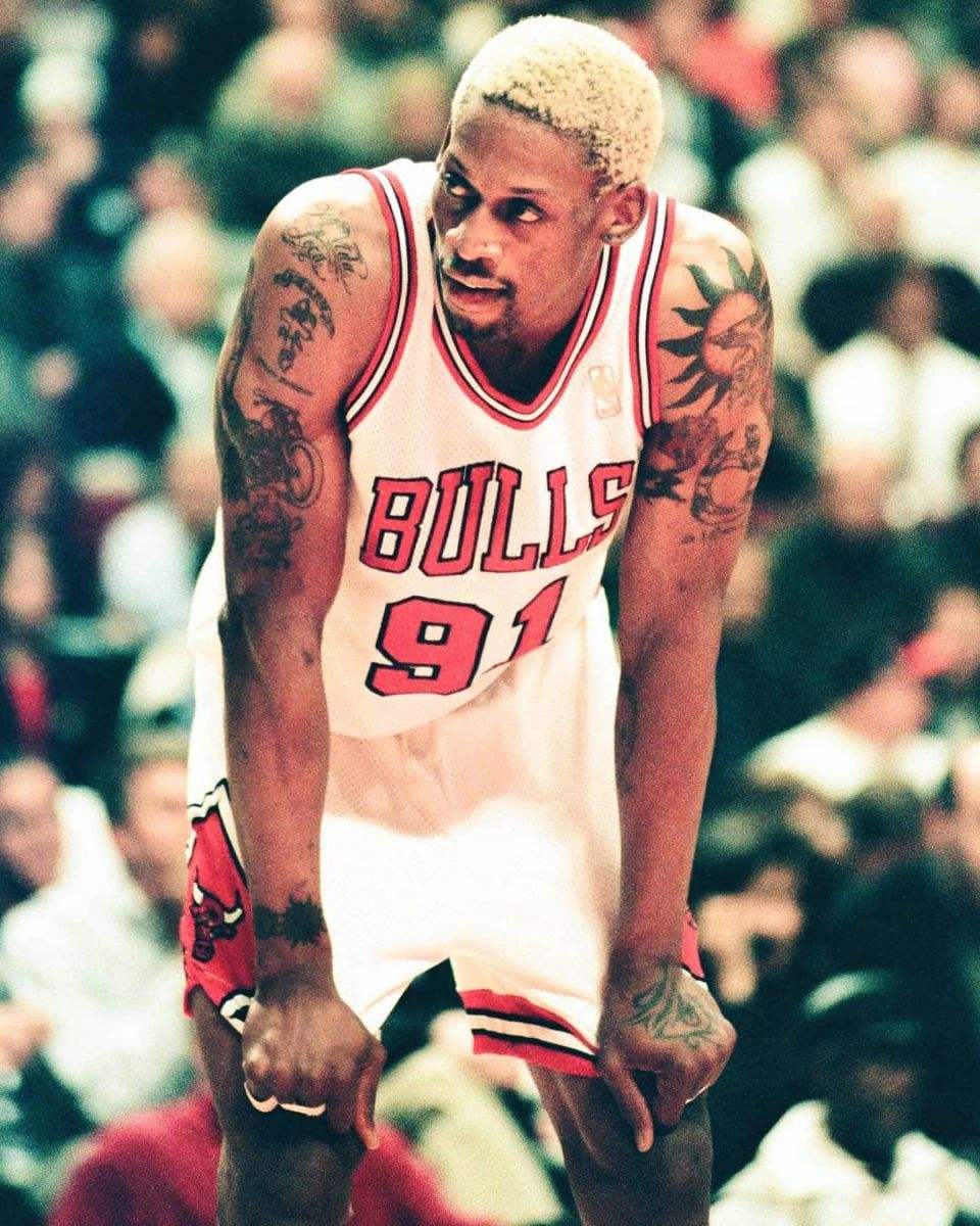 大虫罗德曼当年选择69号球衣罗德曼69号球衣照片