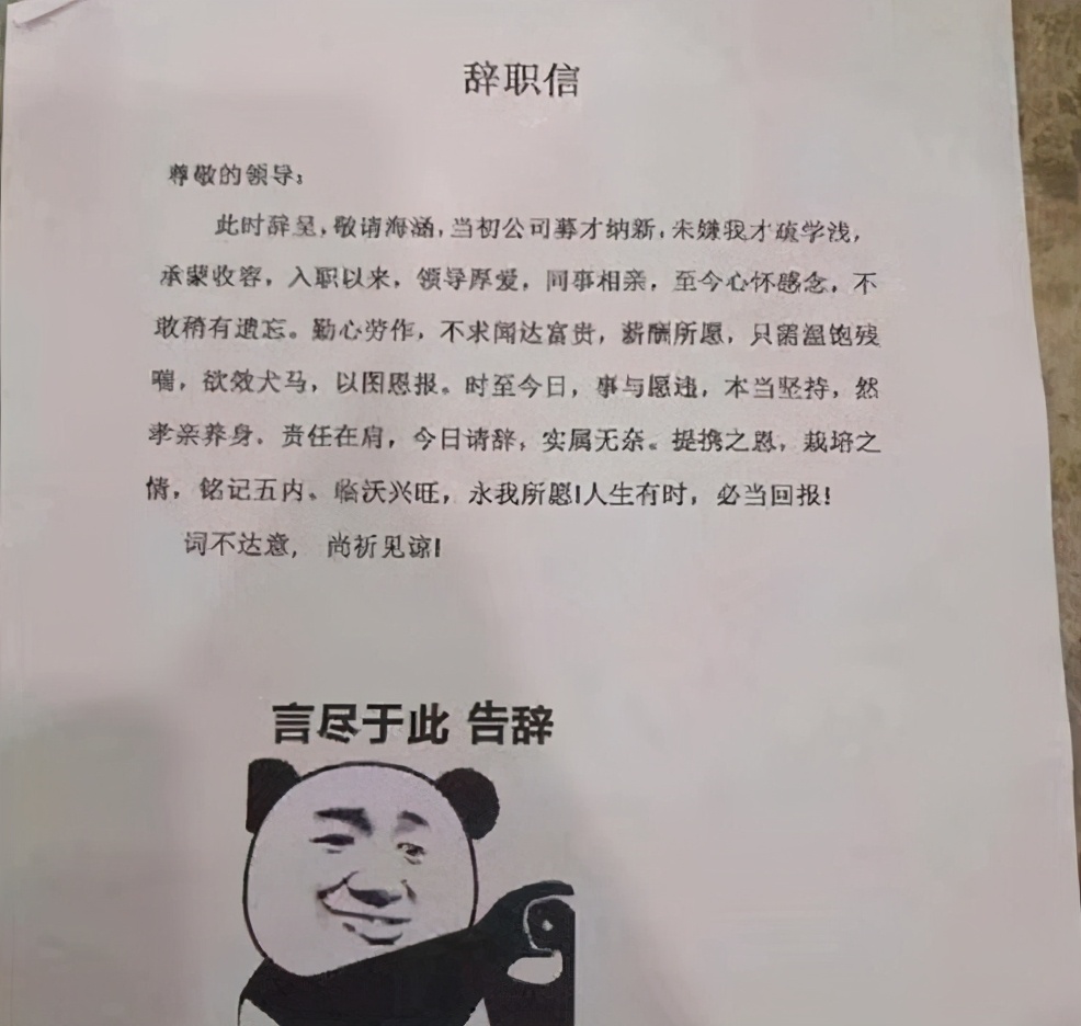 00后毕业生的“辞职信”火了，理由霸气又强硬，老板不敢不同意