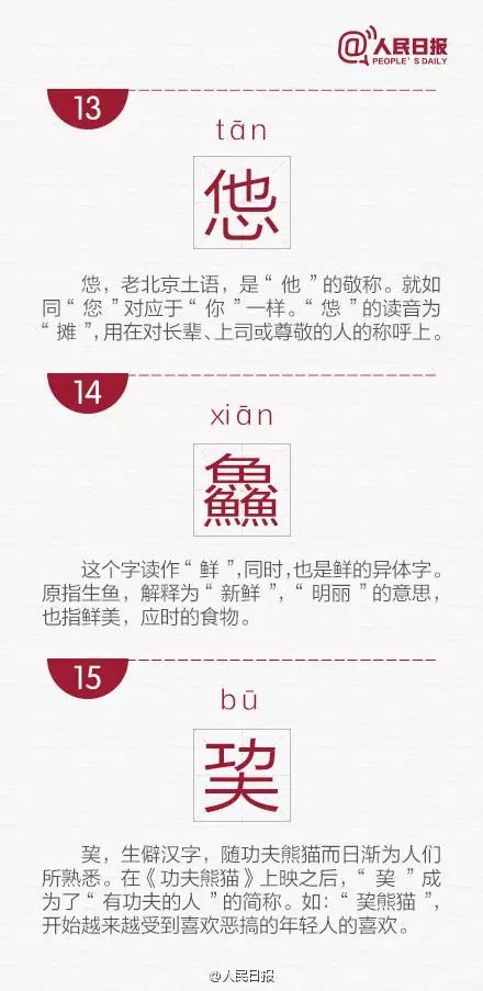 “兲”字你会读吗？《人民日报》选出的最难认的30个汉字