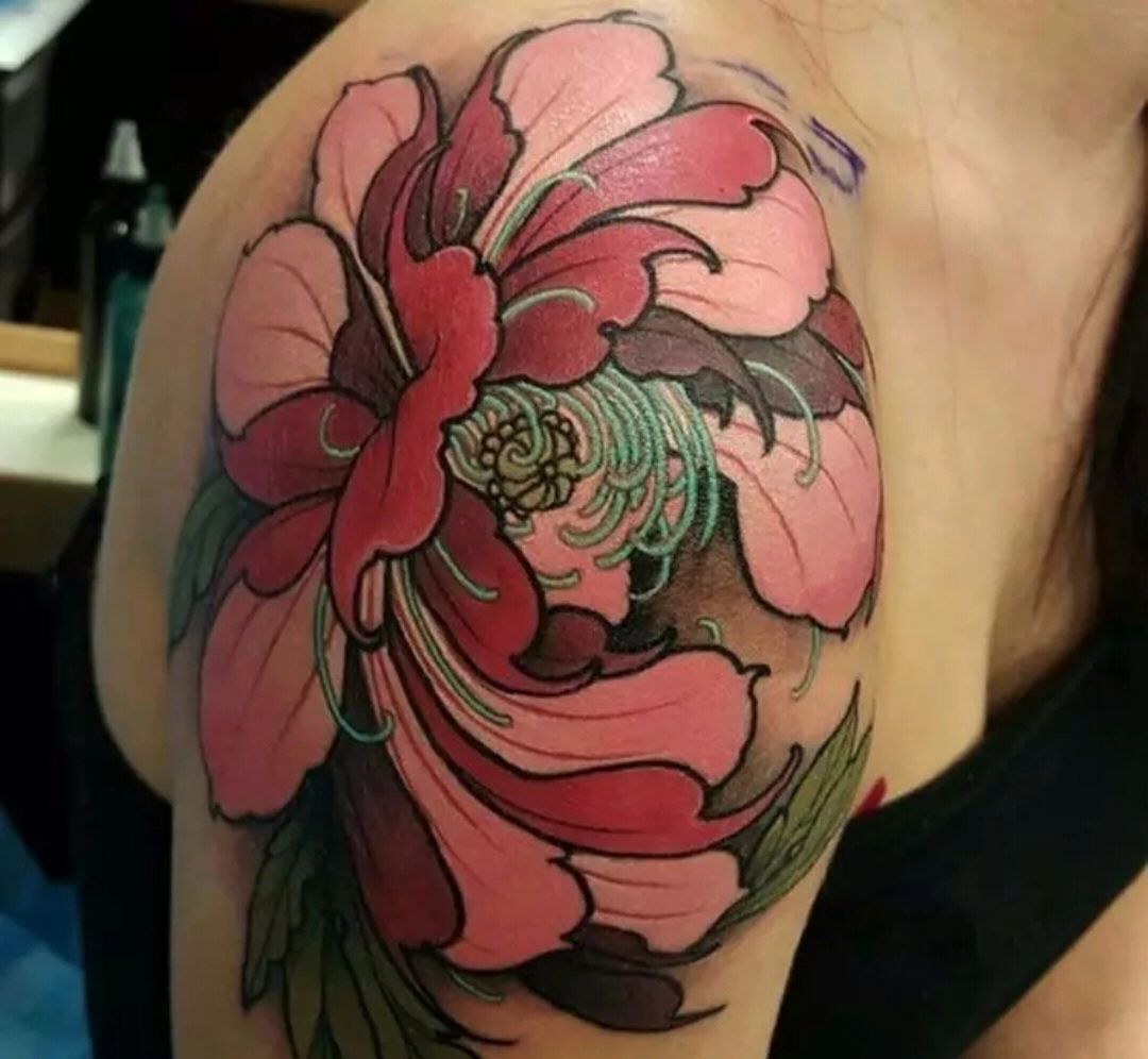 传统纹身图案寓意第十六集:梅花 菊花 荷花 牡丹