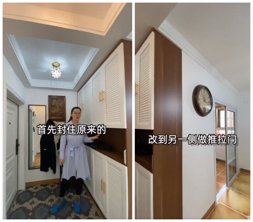 她带儿子住进45㎡学区房：两室无厅老破小变2室2厅，拯救奇葩户型