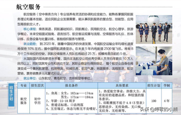 济南中专技工学校2019航空服务专业招生简章
