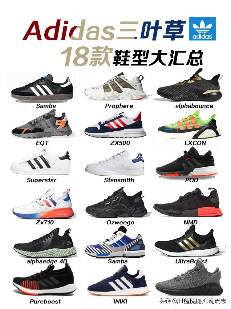 阿迪达斯三叶草系列（Adidas全系列鞋型大汇总）