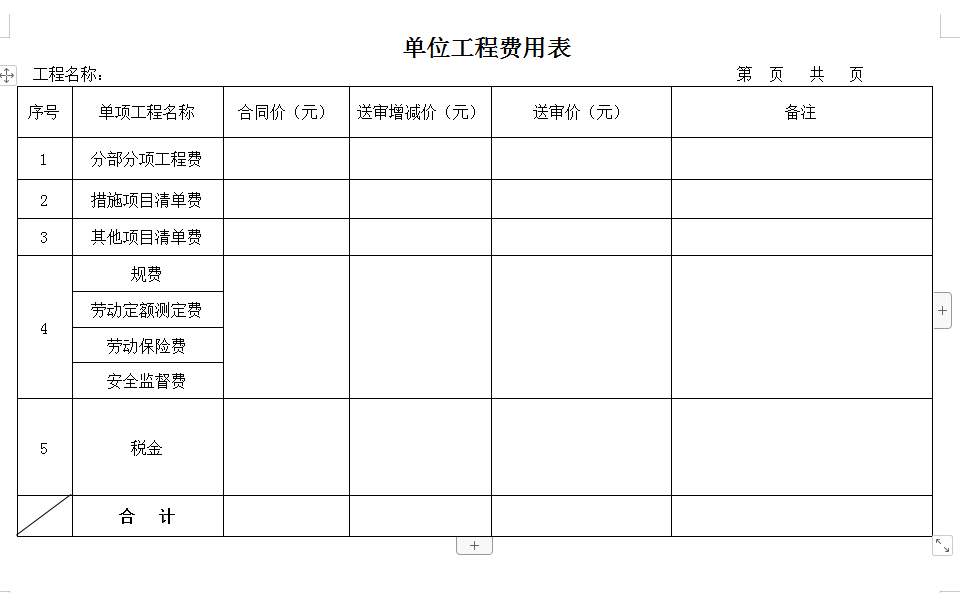 央企编制：国家级工程竣工结算报告范本（Word格式），保存使用