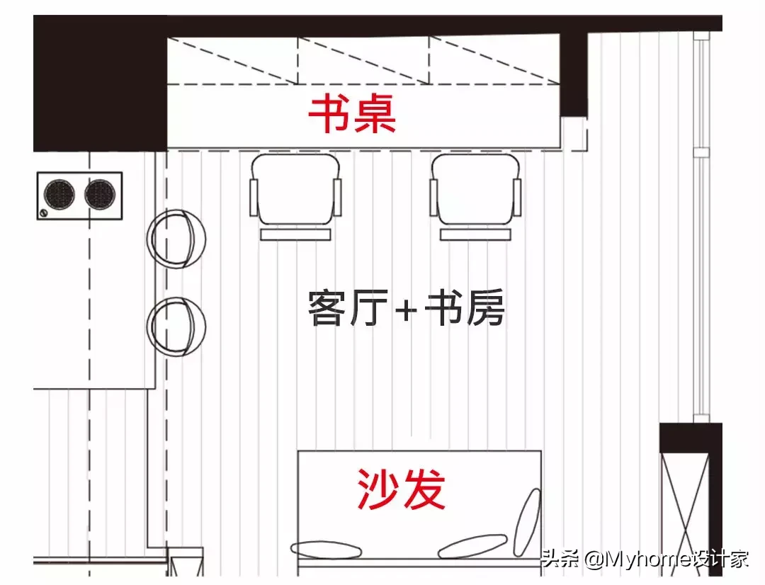 10㎡客厅的10种布局方案,客餐厅一体,小户型还大两倍