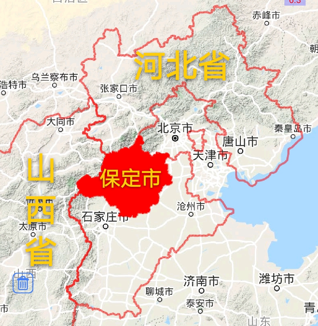 涞源县地图（北省保定市建成区地区面积排名）