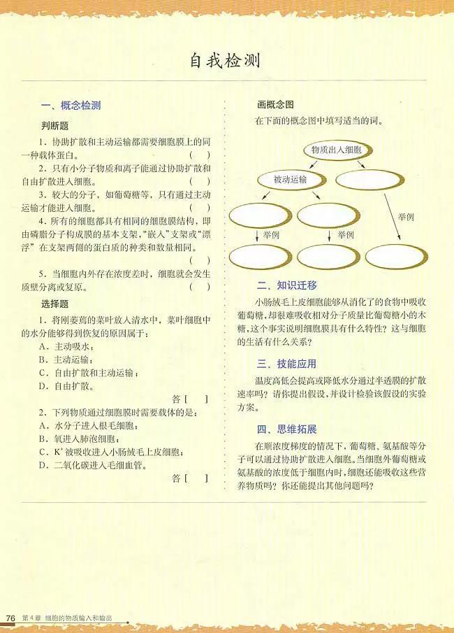 人教版高中生物（必修1）电子课本（高清版）