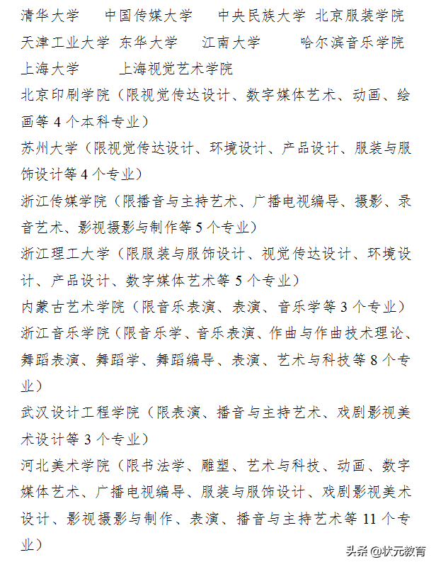最新！教育部发布2022独立设置的本科艺术院校名单
