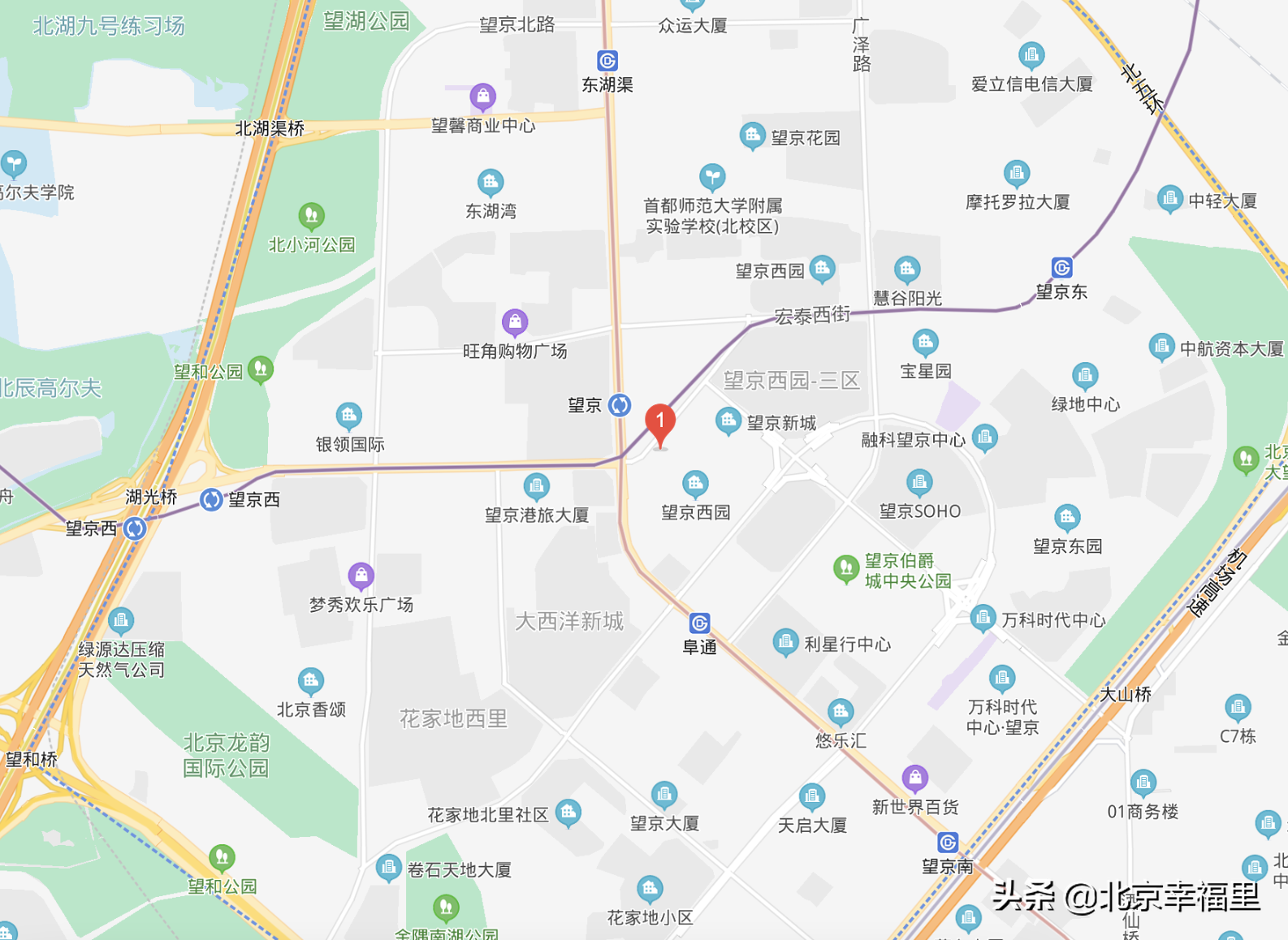 上车望京并不难！165万入住成熟社区吃喝玩乐俱全