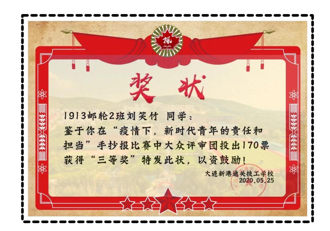 疫情下，新时代青年的责任和担当——中职部手抄报比赛总结