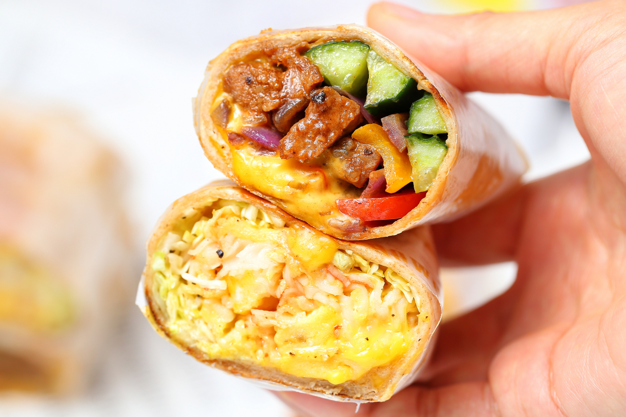 一次get两款全麦营养卷饼,低脂低碳饱腹感强,减肥人群首选主食