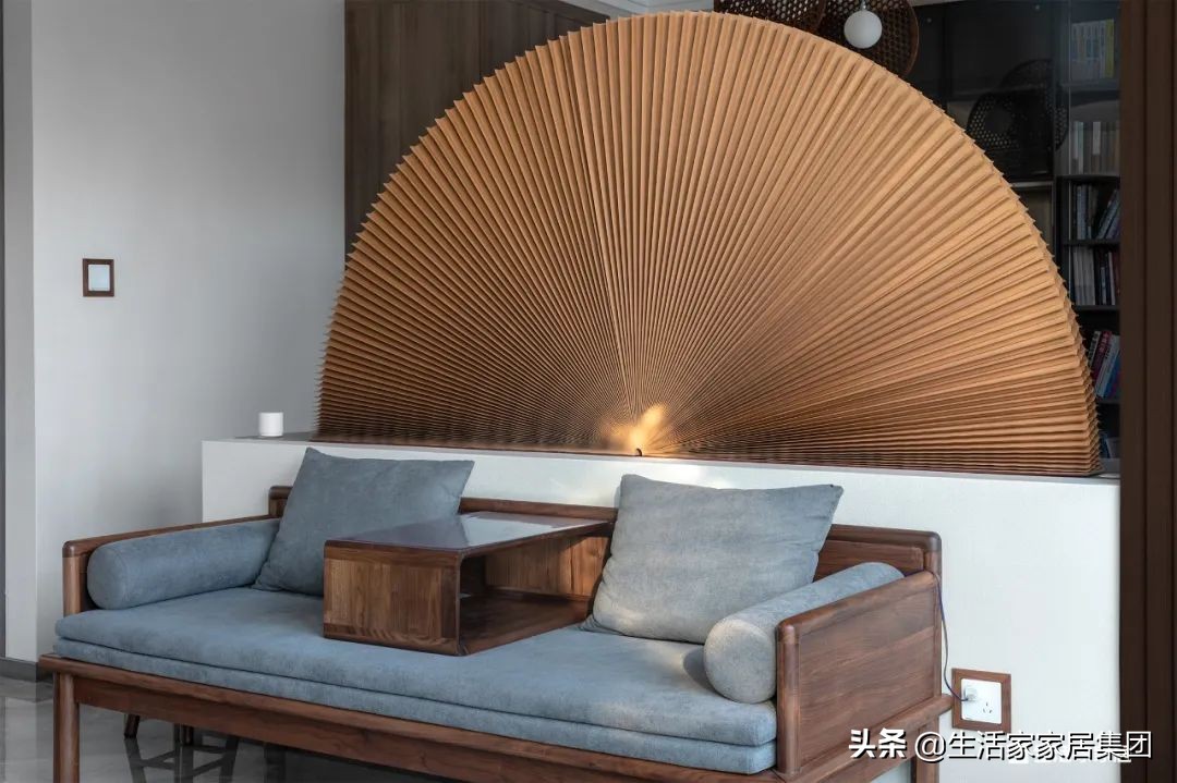 120㎡新中式，开放式书房、厨房更显宽敞，一家三口尽享诗意生活