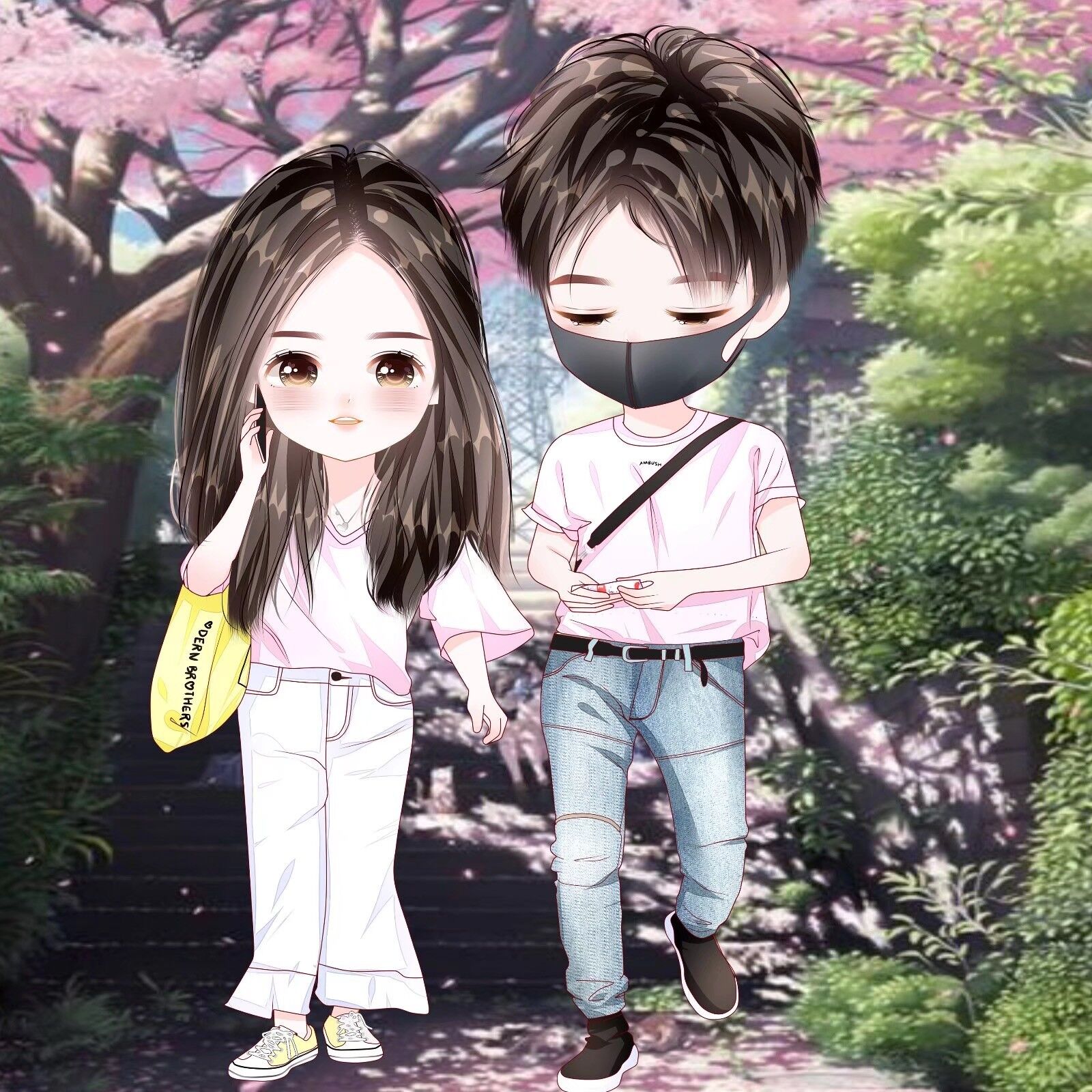 一张张全家福卡通头像 戴眼镜的爸爸妈妈 调皮萌娃姐弟俩