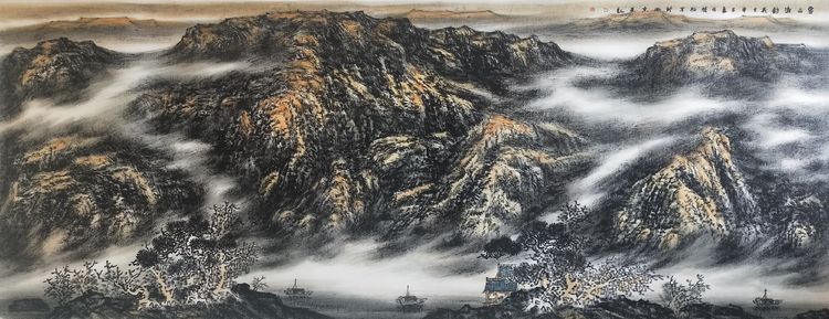 艺术来源于生活而高于生活,著名焦墨云雾山水画家林晓丽