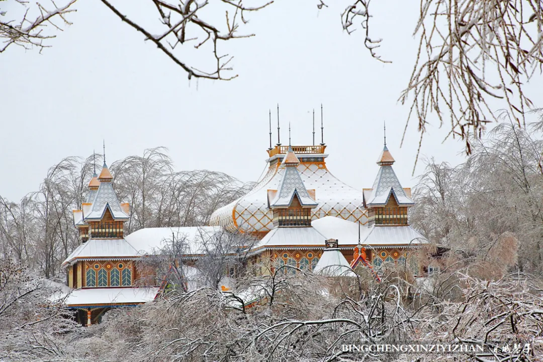 冰城暴雪冻雨之时，却让哈尔滨成为冬的水墨画卷