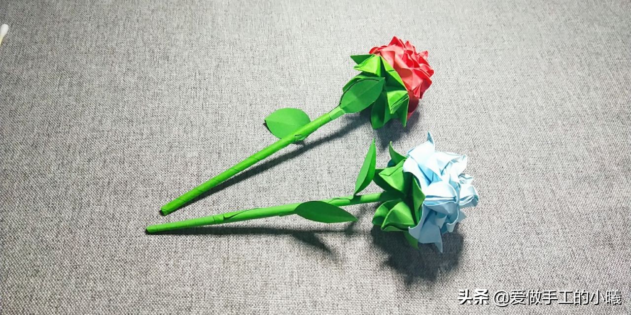 折纸教程：玫瑰花折纸图解，简单漂亮易操作，几步就完成