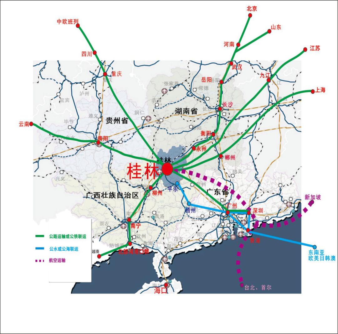 刚公布！桂林国家物流枢纽布局图曝光，灵川全州平乐临桂迎来大机遇