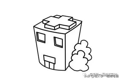 医院怎么画简笔画 医院大楼简笔画