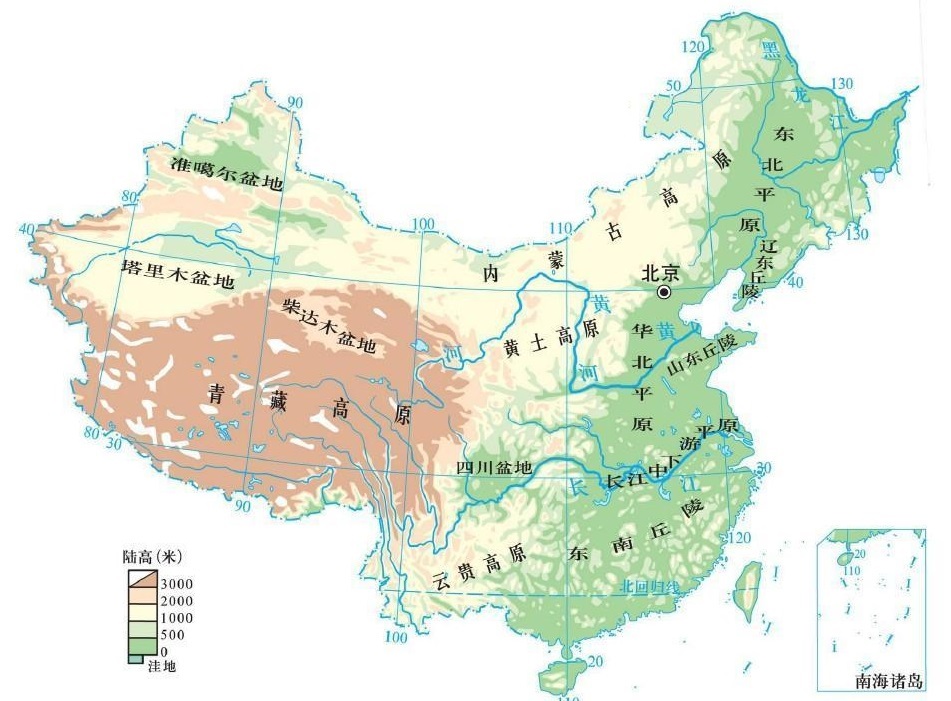 祖国地形图高清图图片