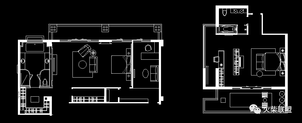 国内名师100套主卧平面格局CAD套图方案图库