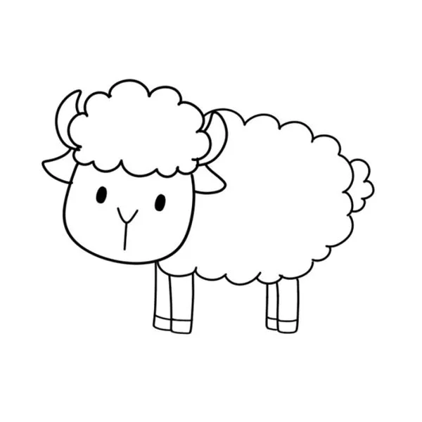 羊怎么画简单画法图片