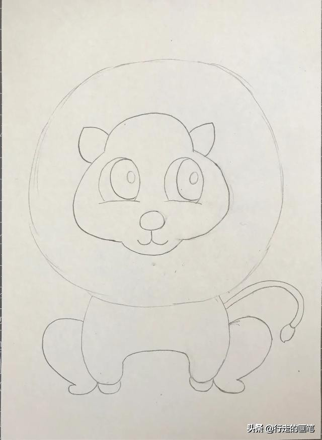 儿童简笔画教程：轻松学会画可爱小狮子