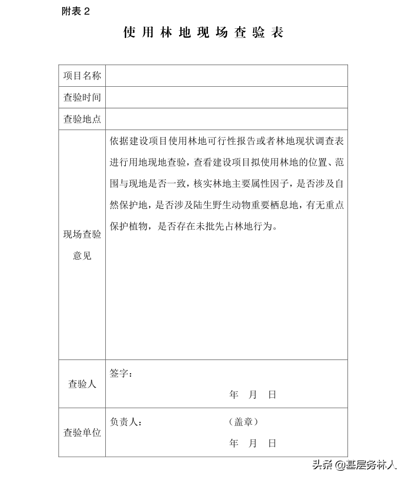 建设项目使用林地审核审批管理规范